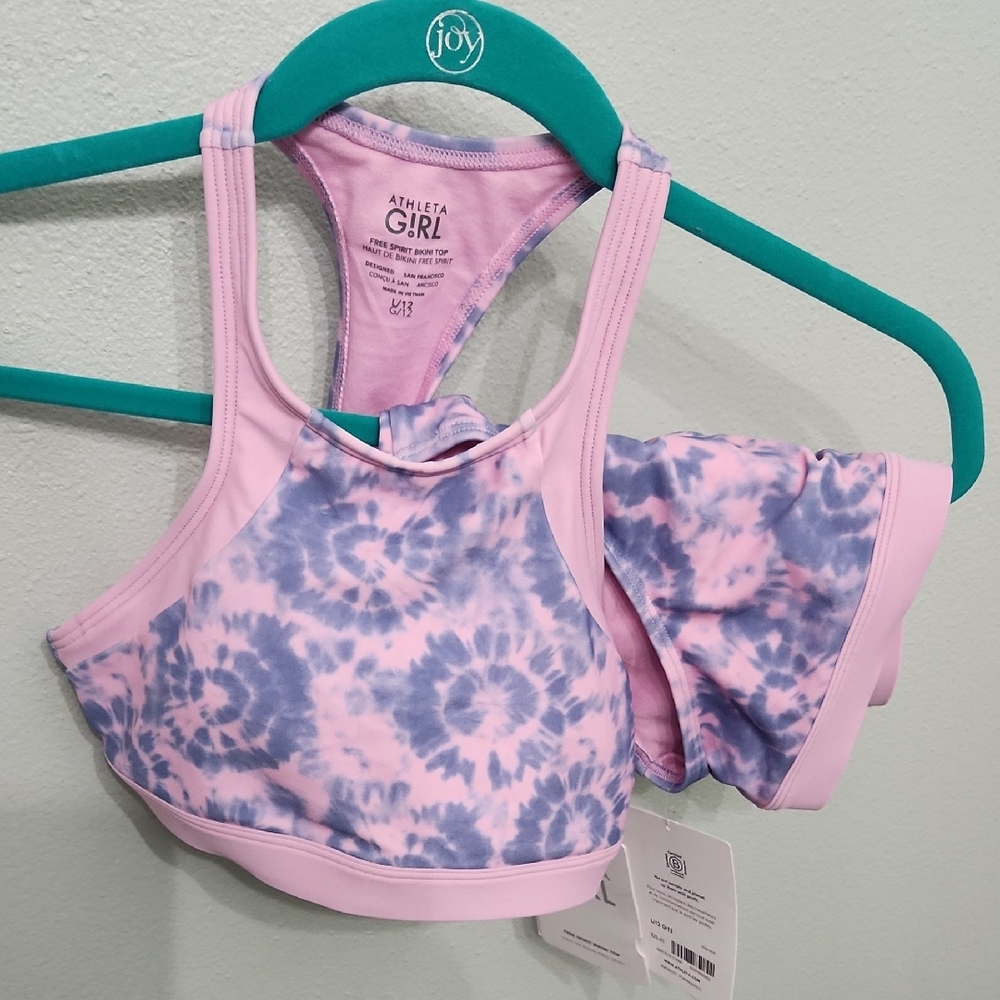Athleta Girl Pink and Blue Bikini